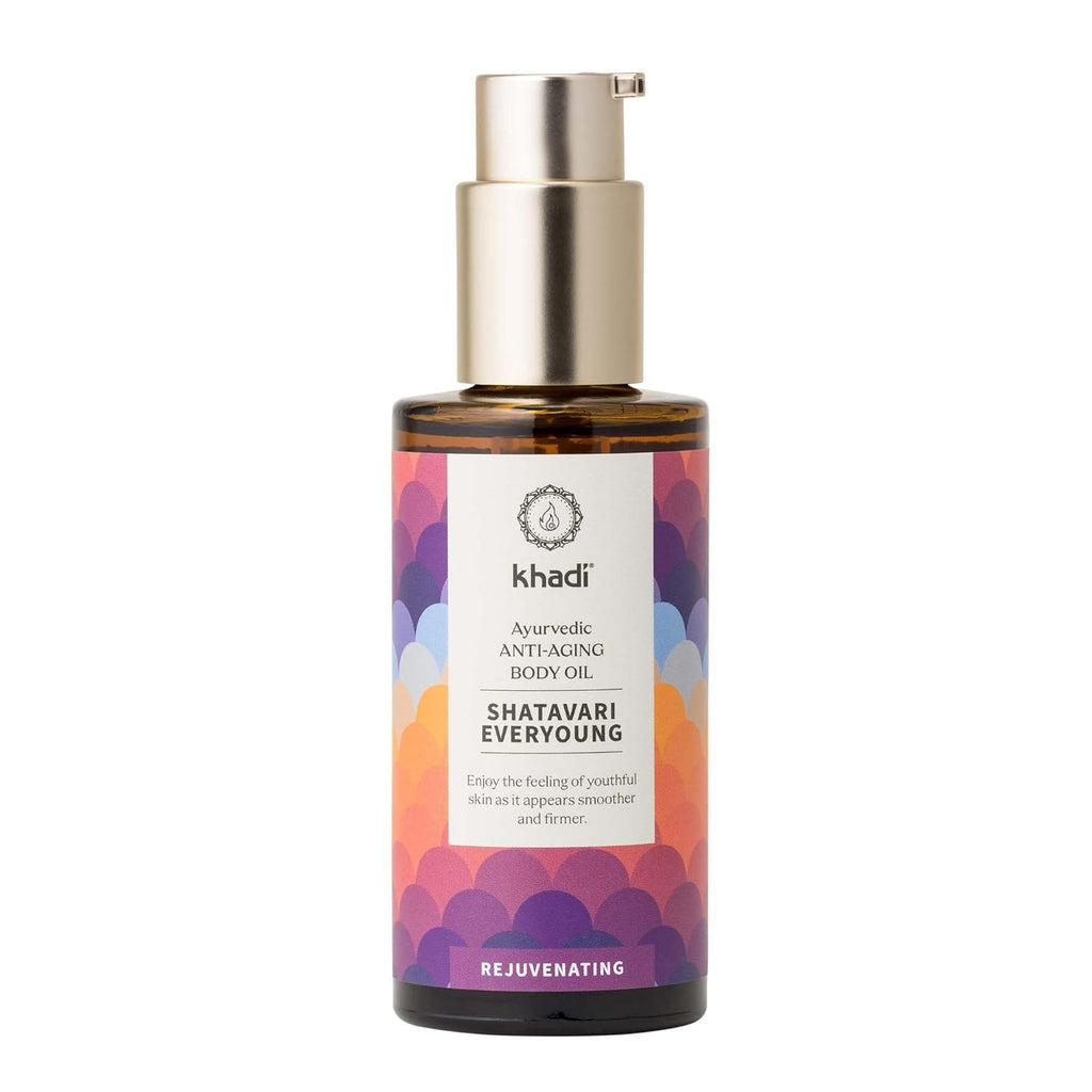 khadi SHATAVARI EVERYOUNG Ayurvedisches Elixier Skin & Soul Oil - Anti-Aging-Öl - strafft & revitalisiert - 100% pflanzlich, natürlich & vegan - 100ml