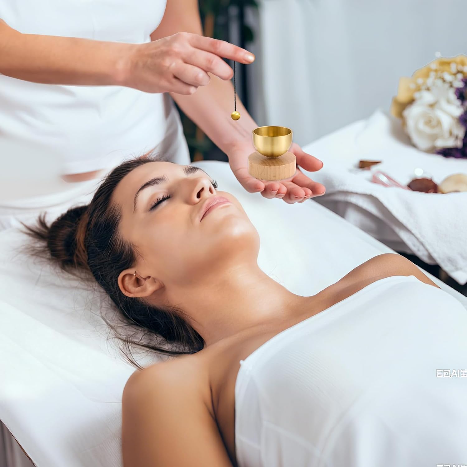 Flangschale klein tibetische, klangschalen set, gegossene klangschale für Yoga, Meditation und Entspannung, Achtsamkeit, Chakra-Heilung, Stressabbau