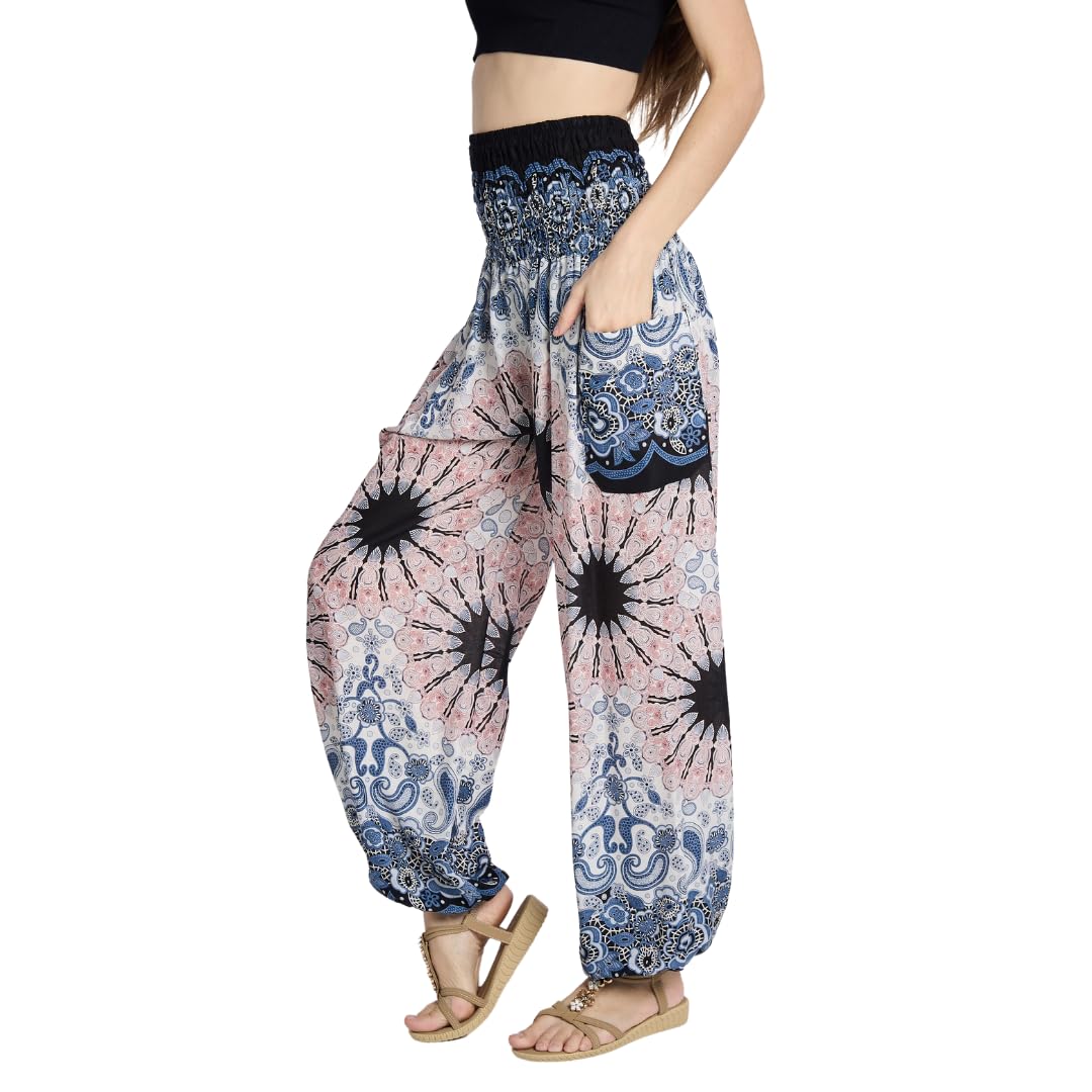 Tranquil Threads High-Waisted Boho Harem Yoga Pants for Women