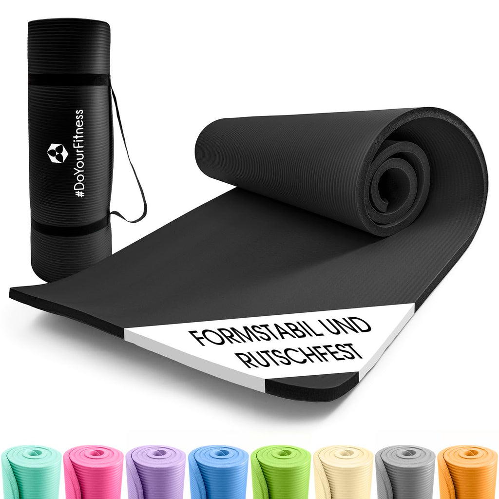 #DoYourFitness Yoga Mat Non-Slip. For Beginners and Advanced Users. Thickness from 0.8 cm to 2 cm. Joint-friendly Gymnastics Mat. 183 cm x 61 cm or XXL 190 cm x 100 cm (Suitable for Indoor/Outdoor)