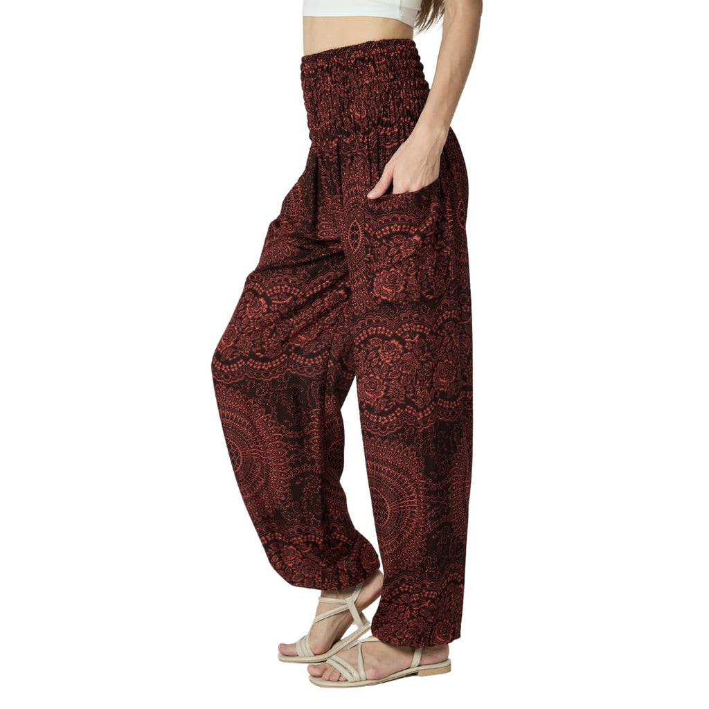 Tranquil Threads High-Waisted Boho Harem Yoga Pants for Women