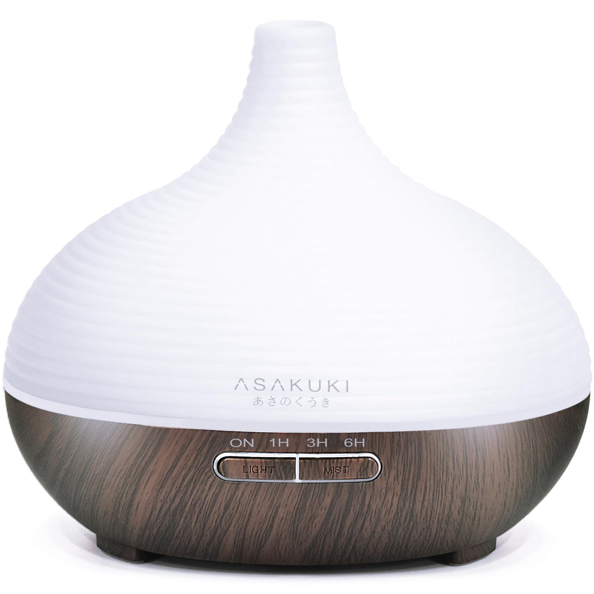 Asakuki Aroma Diffuser for Fragrance Oils, 300 ml Premium Ultrasonic Humidifier for Aromatherapy Oils with 7-Colour LED Light, BPA-Free for Bedroom, Office, Spa