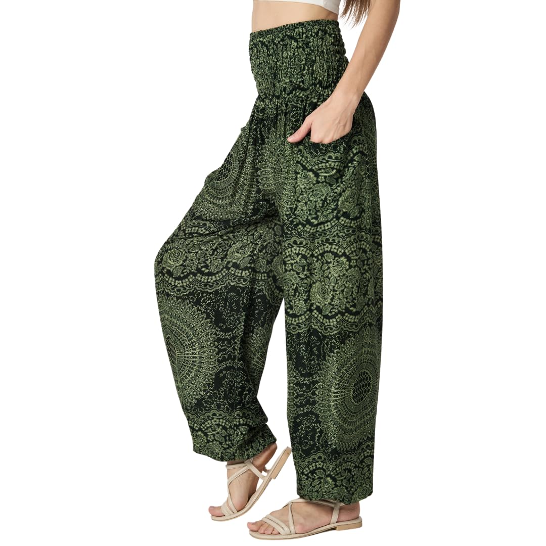 Tranquil Threads High-Waisted Boho Harem Yoga Pants for Women