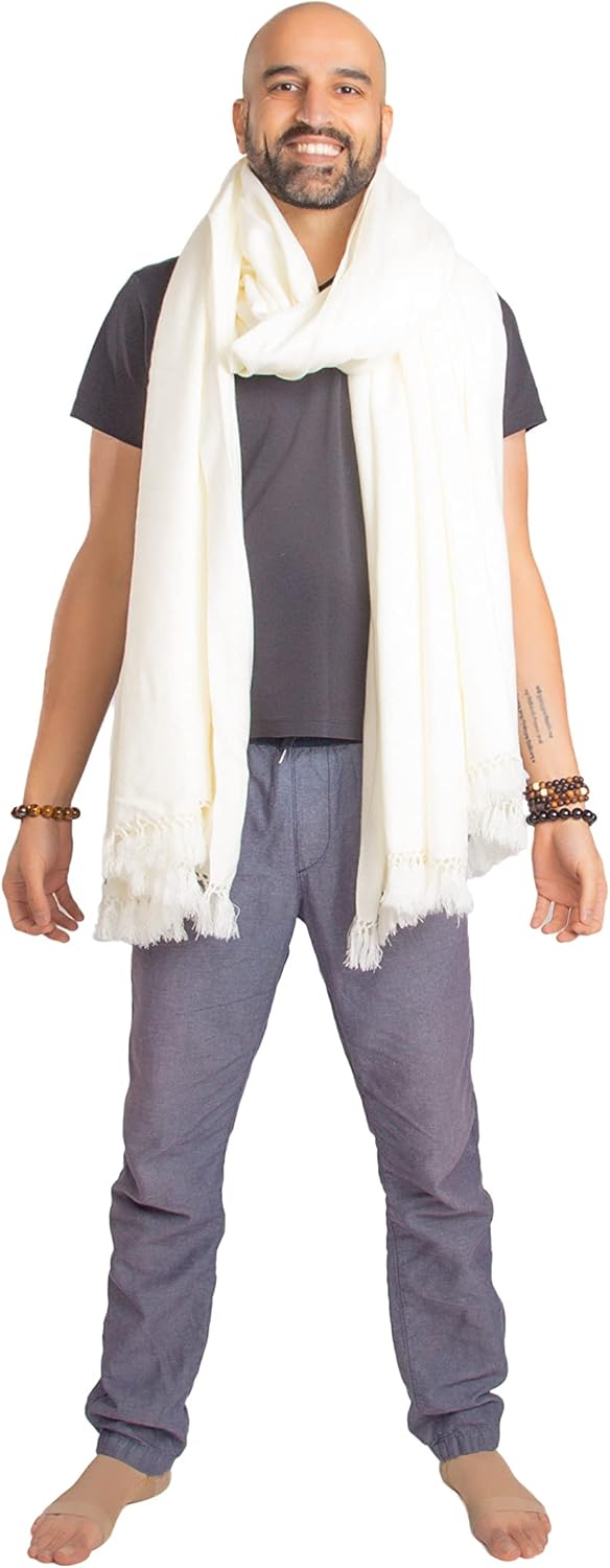 Om Shanti Crafts Meditation Shawl or Meditation Blanket, Shawl/Wrap, Oversize Scarf/Stole. Large. Unisex.