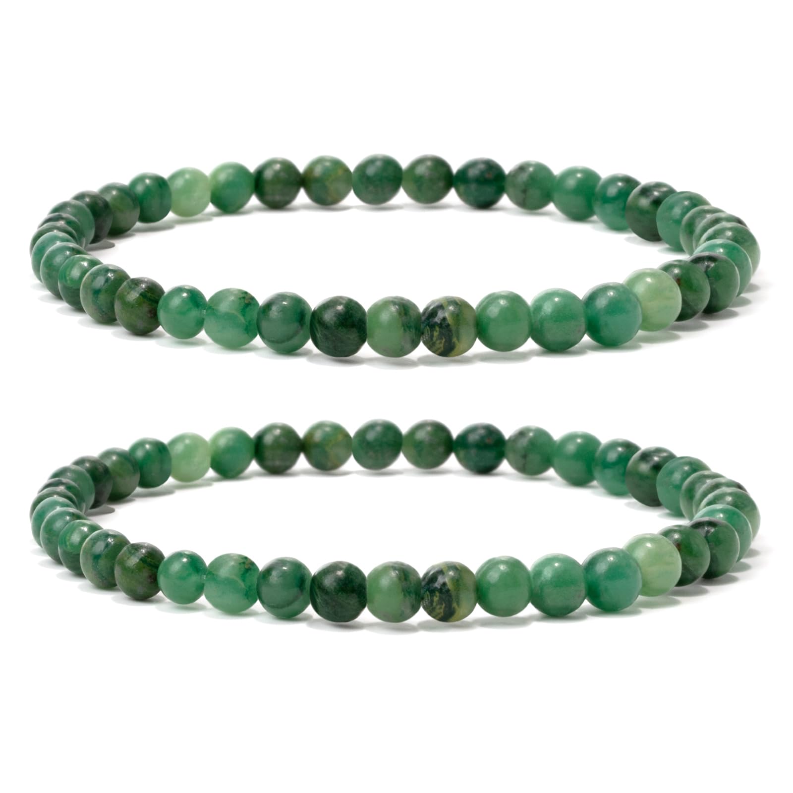4 mm Stretch Bracelet Made of Real Natural Stone Beads, Healing Stone Bracelet, Yoga Bracelet for Women, Men, Lucky Bracelet, Friendship Bracelet, Replacement Beads Included
