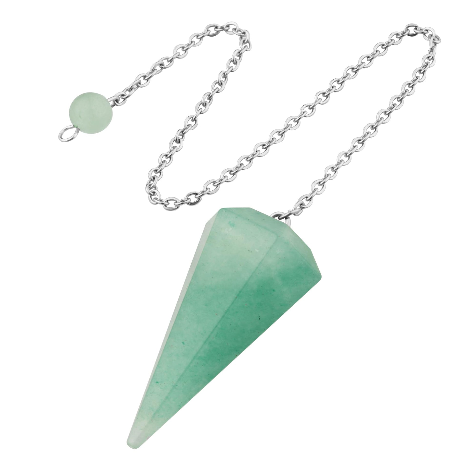 QINJIEJIE Rock Crystal Pendulum Natural Gemstone Pendulum Crystals Esoteric Pendulum with Chain and Ball for Dowsing Rods Fortune teller Chakra Reiki Witchcraft Accessories Esoteric Gifts