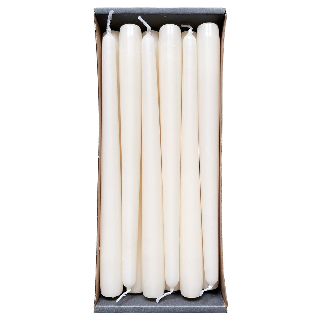 Nordring Pack of 12 Taper Candles 2.3 cm x 25 cm High Antique Pink - RAL Certified, Drip Free & Low Smoke, Approximately 8 Hours Burn Time - Table Decoration & Candlestick