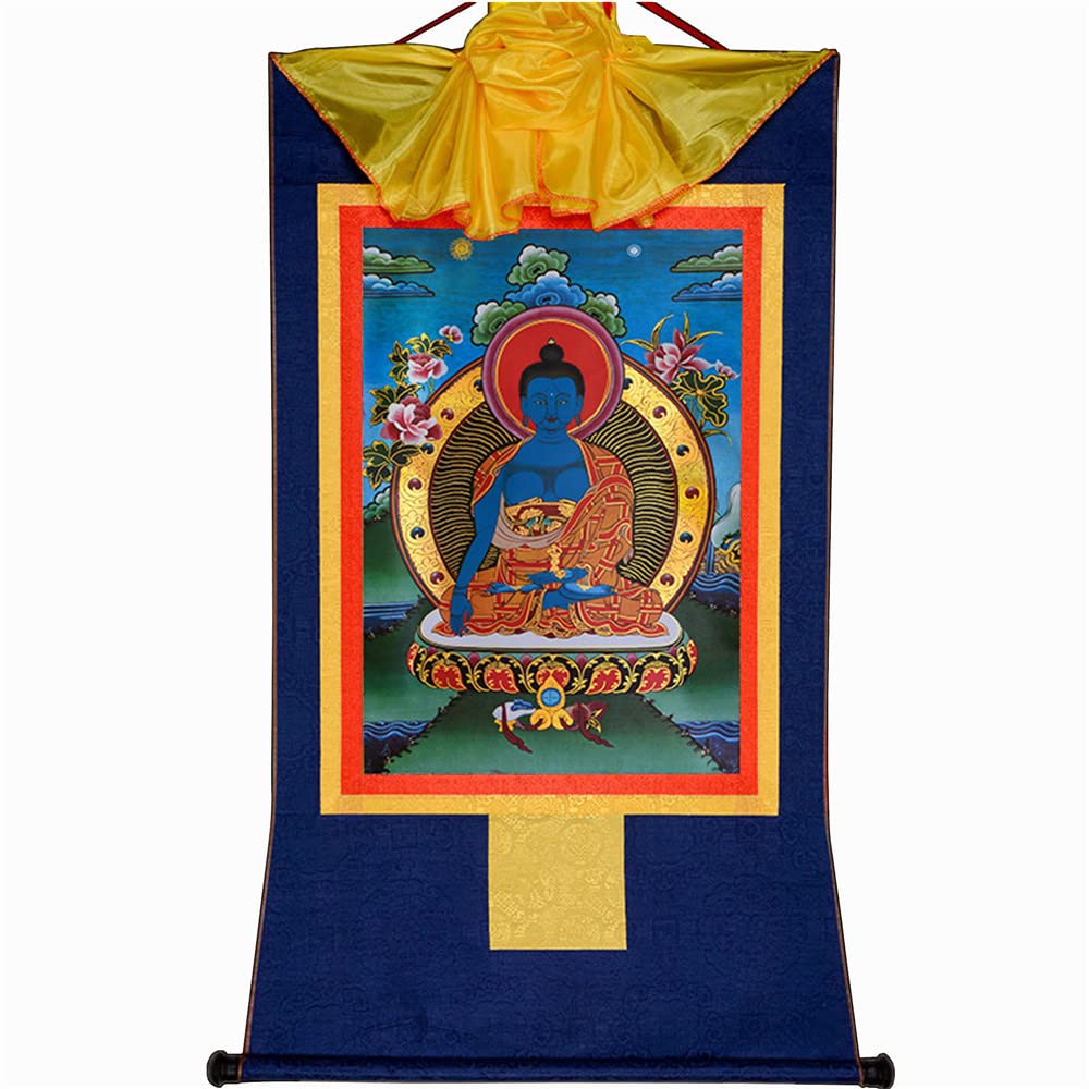 Gandhanra Green Tara Thangka Tibetan Thangka Art - Hot Stamped Buddha Tapestry for Zen Home Decor, Meditation, Spiritual Relaxation, and Peace