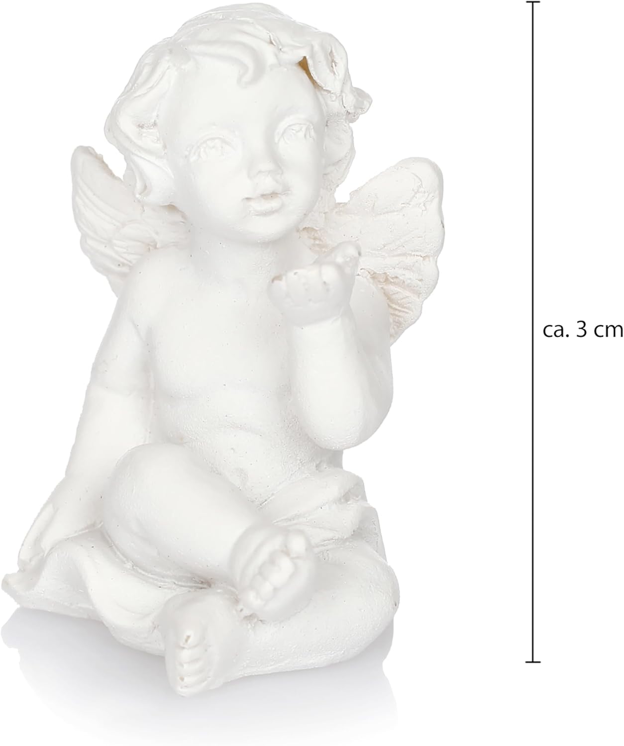 Nordstern Engel Figuren 8er Set - Engelsfiguren für Tischdekoration, Schutzengel, Geschenk zur Taufe oder Weihnachten Weiß - 3 x 2 cm