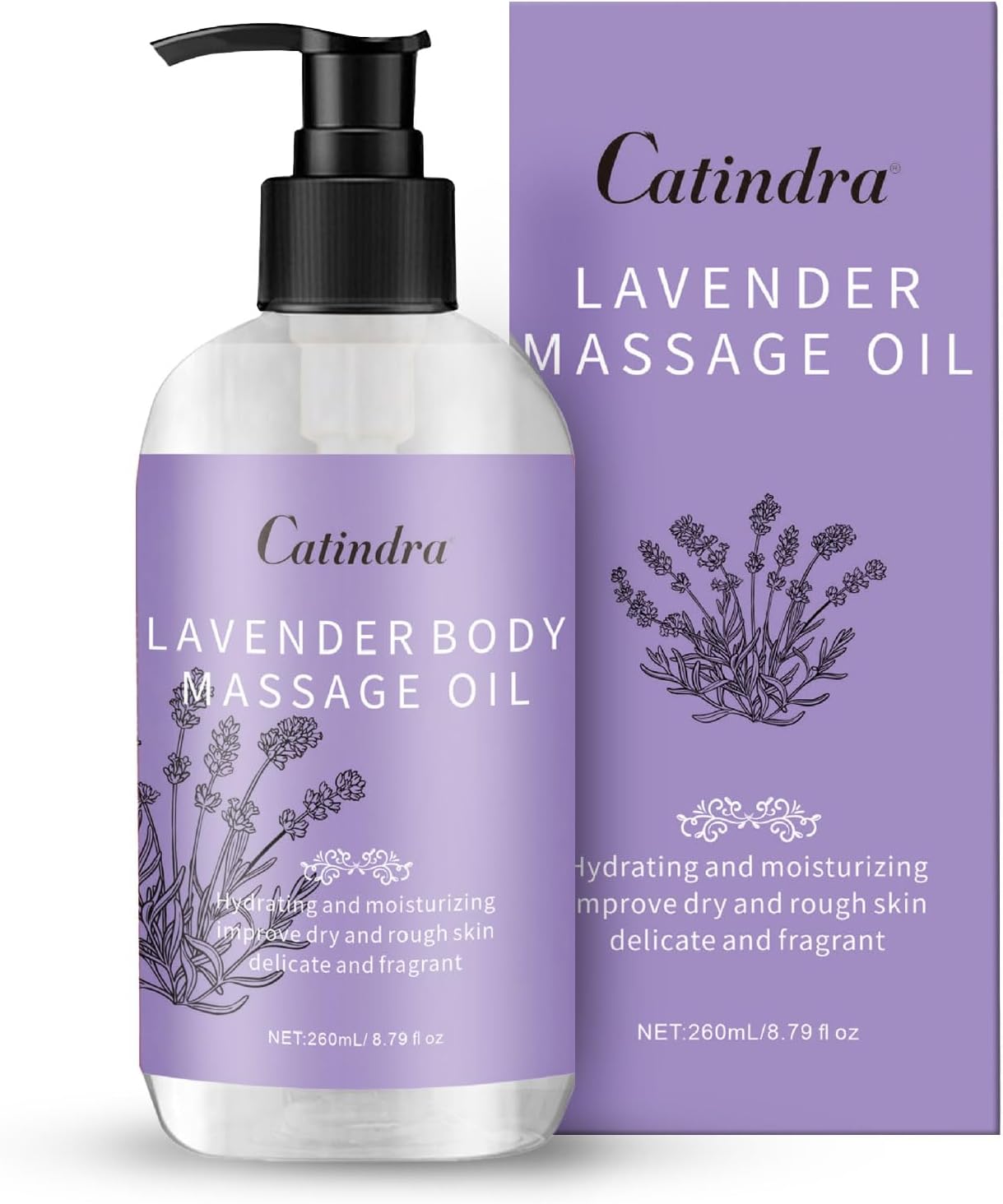 Moisturising Massage Oil, Nourishing Essential Oil, 260 ml