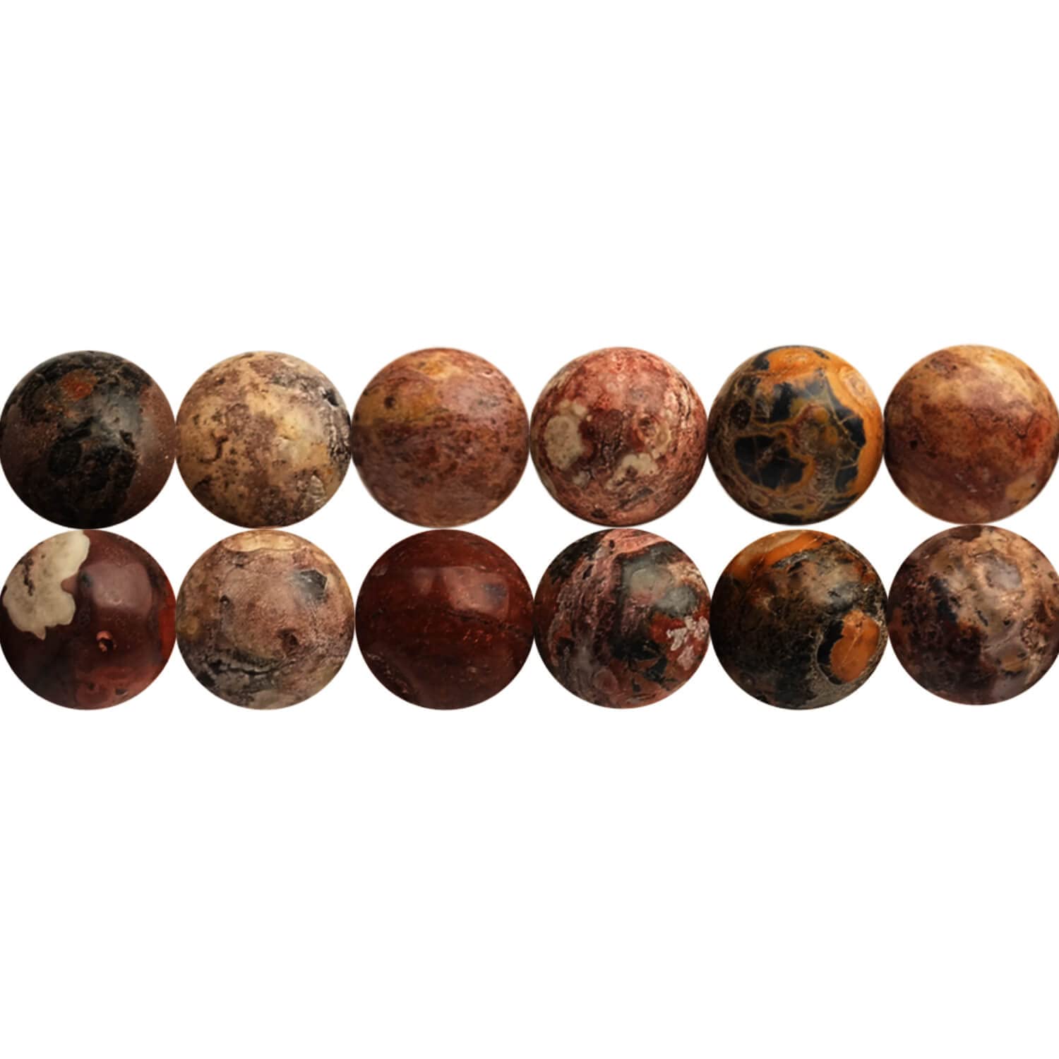 Natural Semi-Precious Stones Beads for Threading 38 cm String Round 4 6 8 10 12 mm