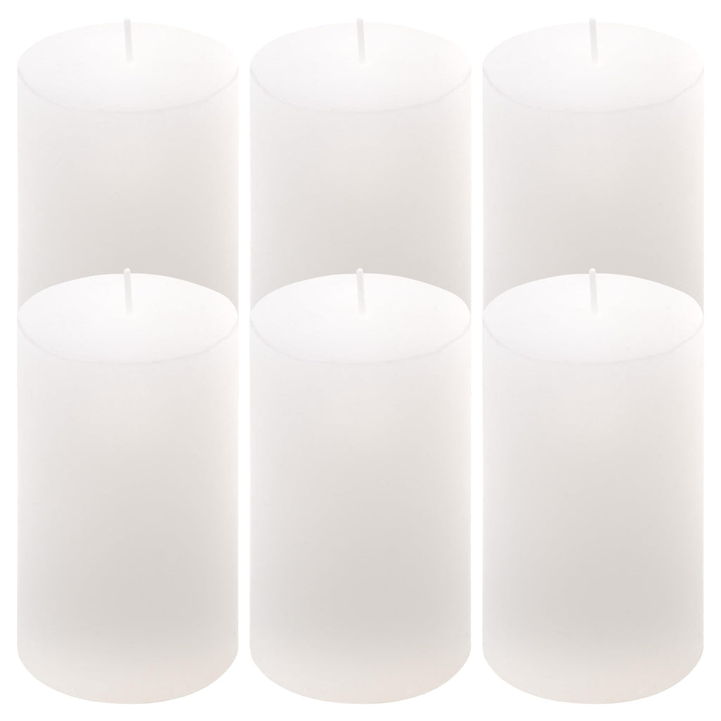 Rustic Candle Height 11.5 cm Diameter 6.8 cm Long Burning Time Round Candle Pillar Candles Candle Decoration Table Candles Christmas Candles Wedding Decoration (Orange, 6)