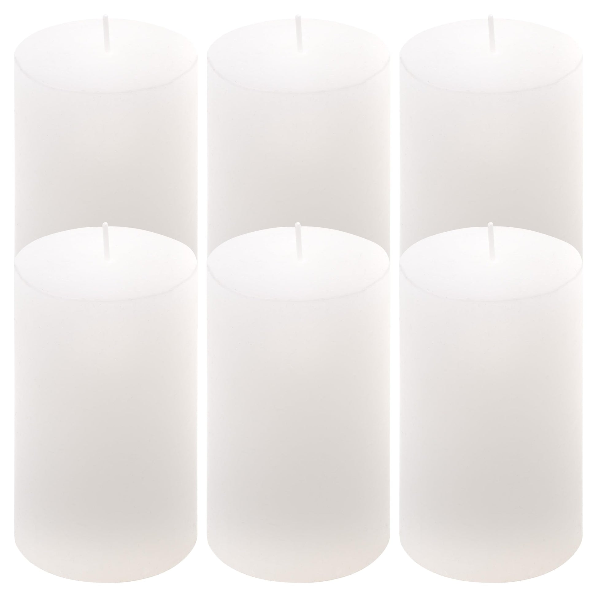 Rustic Candle Height 11.5 cm Diameter 6.8 cm Long Burning Time Round Candle Pillar Candles Candle Decoration Table Candles Christmas Candles Wedding Decoration (Orange, 6)