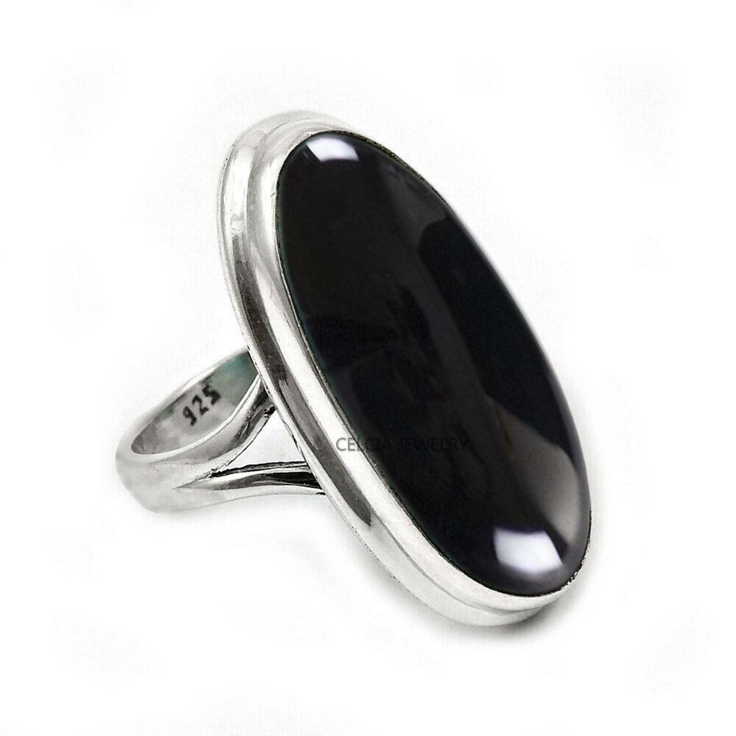 Large Oval Gemstone Handmade Jewellery, 925 Sterling Silver Tribal Ring, Engagement Gifts for Couples, Birthday Gifts for Men, Fathers Day Gifts, Promise Ring, Men's Gifts (Size 7.5, Charoite)