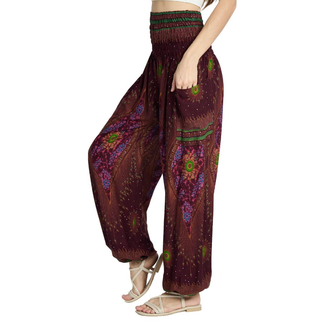 Tranquil Threads High-Waisted Boho Harem Yoga Pants for Women