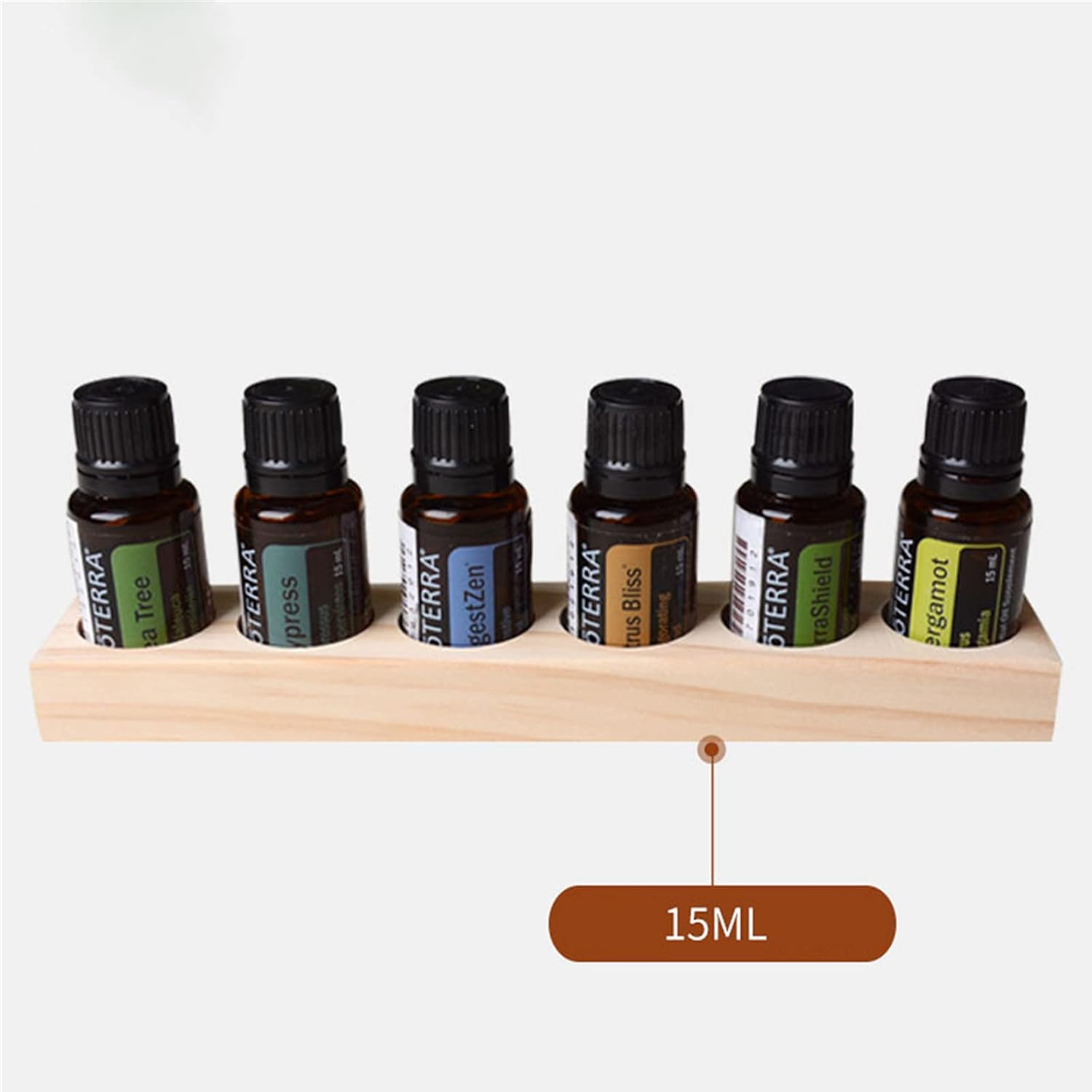 Ätherisches Öl Display Ständer, 6 Löcher Aromatherapie Öle Hölzern Tragen Gestell Halter Organisator Multifunktions Geschenk für Nagellack, Duftöle, Lippenstift, Parfümlagerung