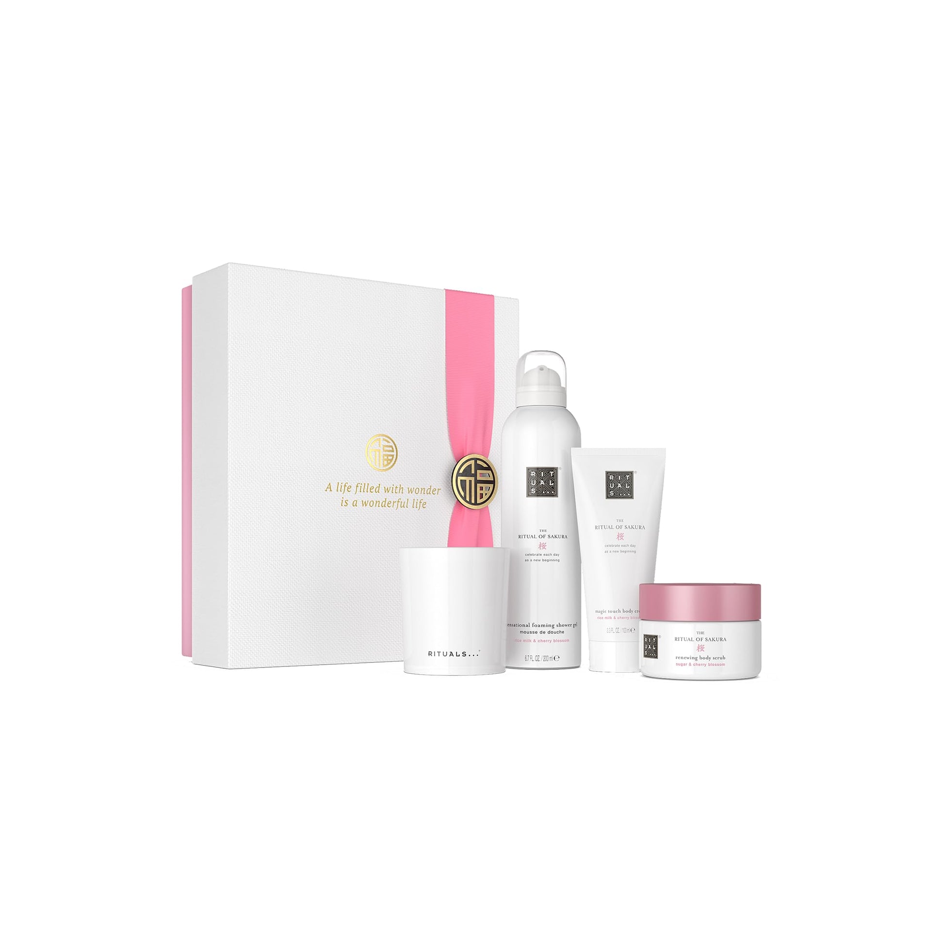 RITUALS Geschenkset The Ritual of Sakura, Small | Geschenkbox mit Körperpflegeprodukten mit Reismilch und Kirschblüten | Pflegende Eigenschaften