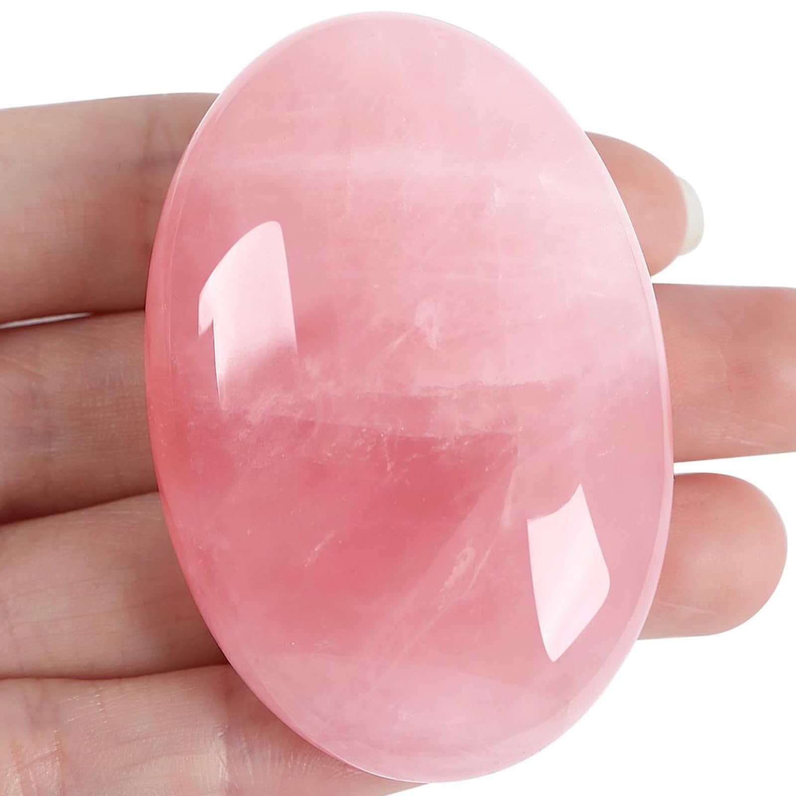 XIANNVXI 2.4 Inch Large Crystals Moonstone Gemstones Worry Stones Natural Labradorite Polished Oval Palm Bag Stone Healing Crystal Energy Stone Spiritual Gifts 1 Piece