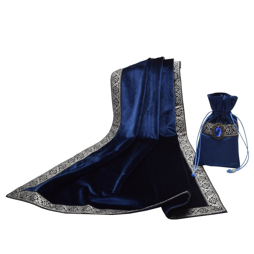 BLESSUME Tarot Tischdecke Altar Tarot Tuch (Schwarz)