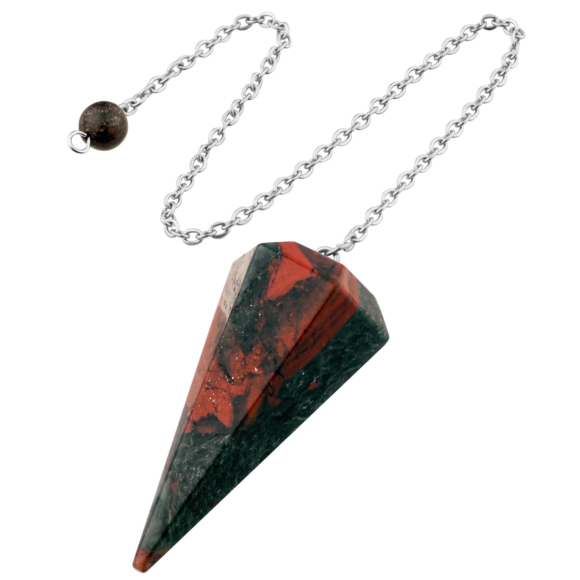 QINJIEJIE Rock Crystal Pendulum Natural Gemstone Pendulum Crystals Esoteric Pendulum with Chain and Ball for Dowsing Rods Fortune teller Chakra Reiki Witchcraft Accessories Esoteric Gifts