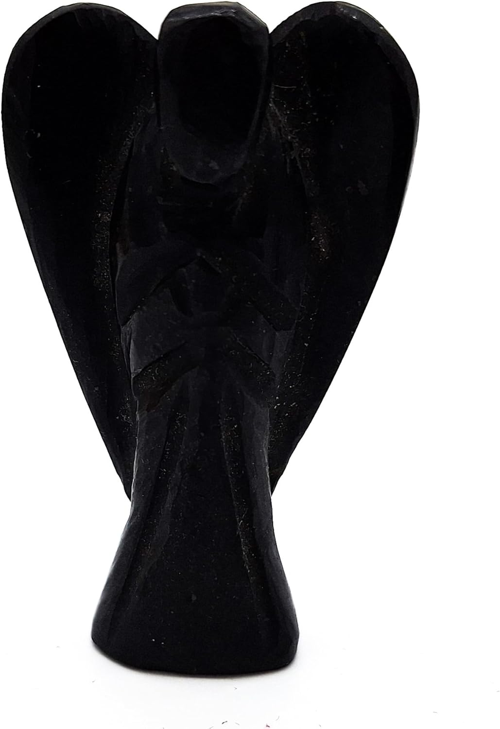 Guardian Angel Black Tourmaline Gemstone 5 cm Lucky Charm Healing Stone in Jewellery Box Protection Energy Happiness