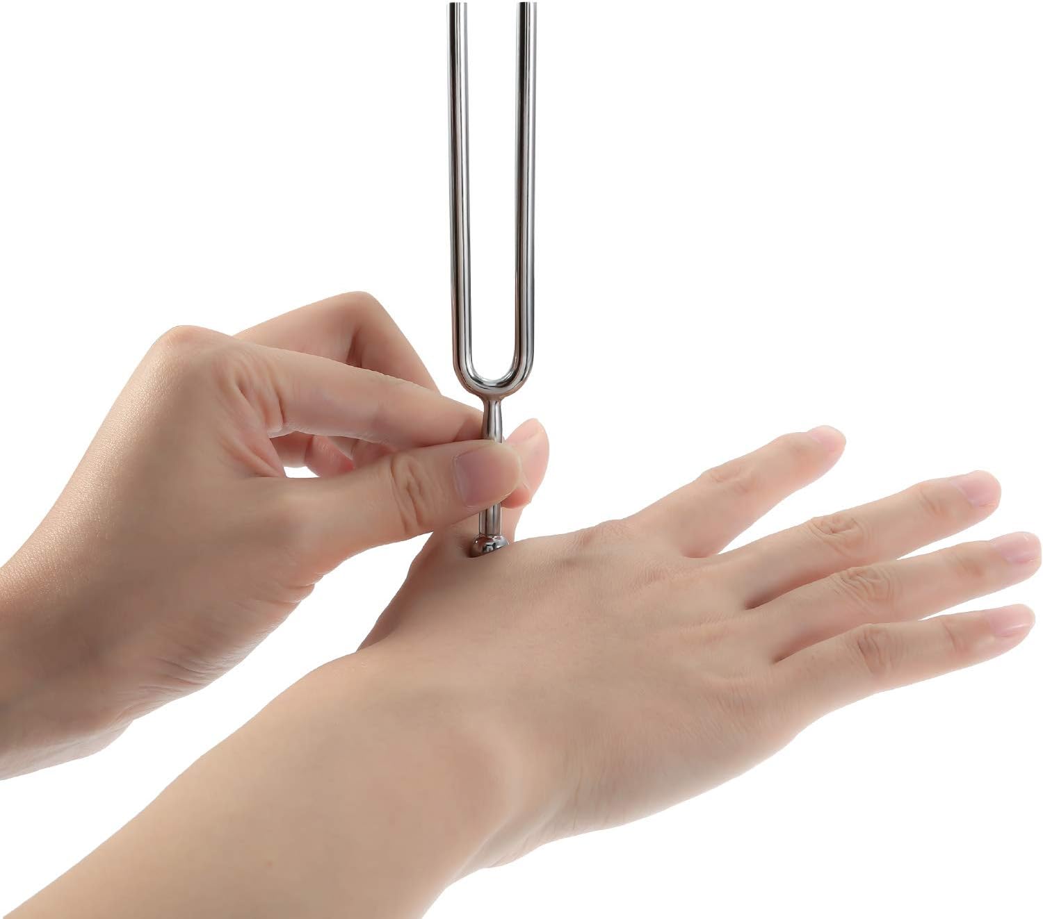 Tuning Fork with A440Hz Stainless Steel Tuning Fork, Cleaning Cloth and Black Storage Bag for Musical Standard Instruments Violin Guitar Tuner Devices