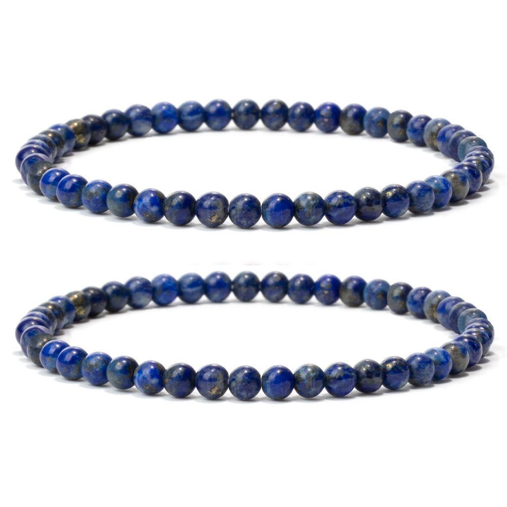 4 mm Stretch Bracelet Made of Real Natural Stone Beads, Healing Stone Bracelet, Yoga Bracelet for Women, Men, Lucky Bracelet, Friendship Bracelet, Replacement Beads Included