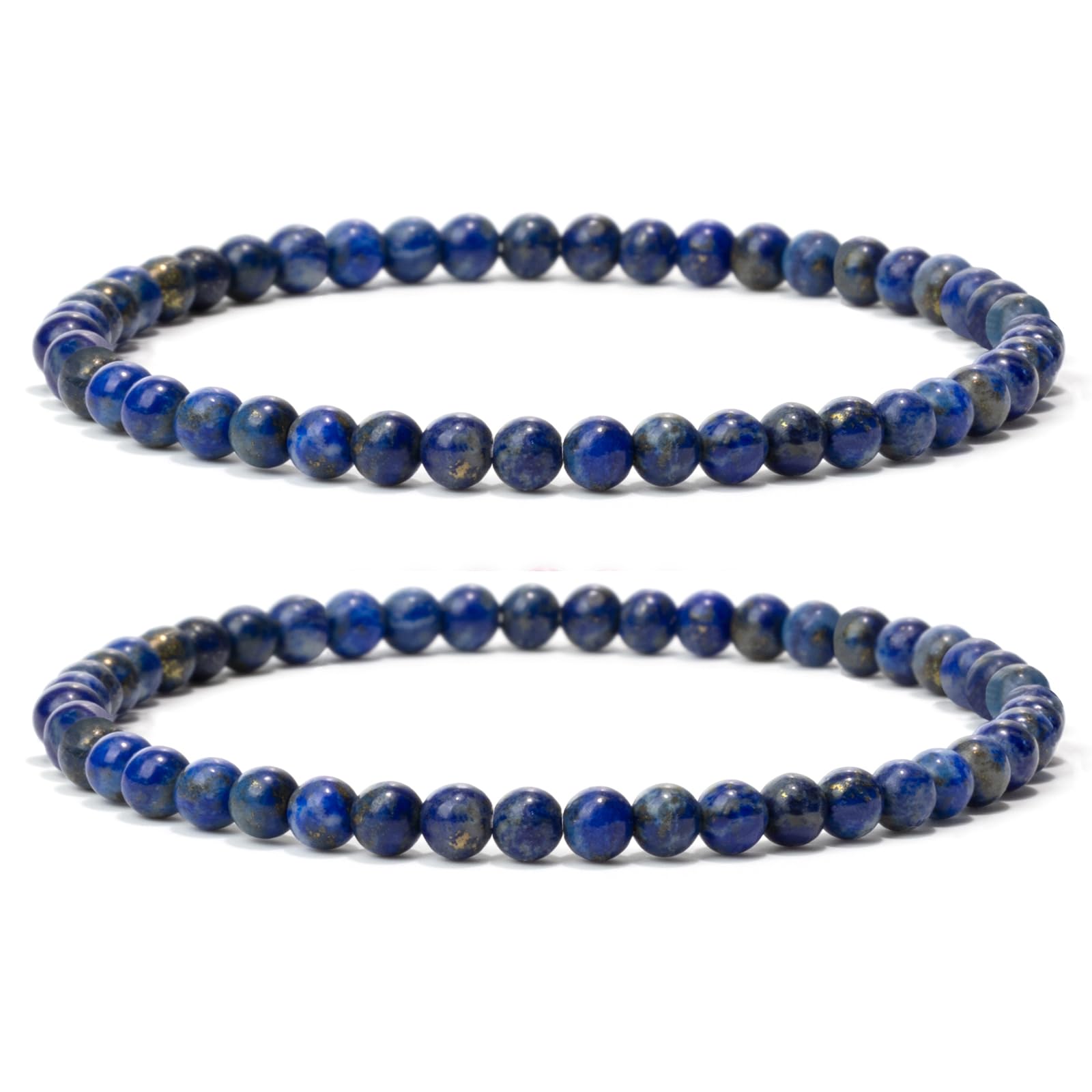 4 mm Stretch Bracelet Made of Real Natural Stone Beads, Healing Stone Bracelet, Yoga Bracelet for Women, Men, Lucky Bracelet, Friendship Bracelet, Replacement Beads Included