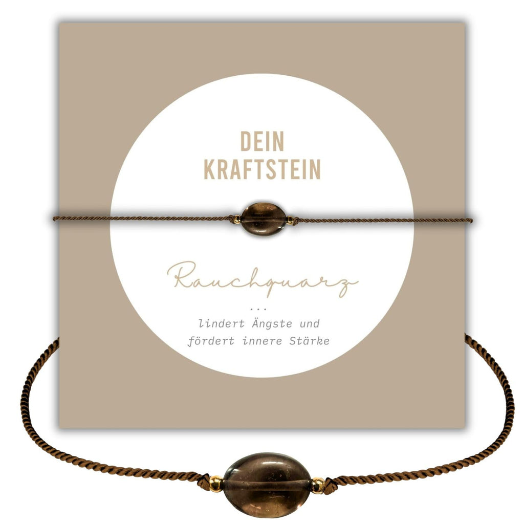 happymaker - Rosenquarz Armband Damen, handgemacht in Deutschland, Edelstein Armband rosa mit vergoldeten Perlen, Geschenkverpackung als Kraftgeber Geschenk für Frauen und Mädchen