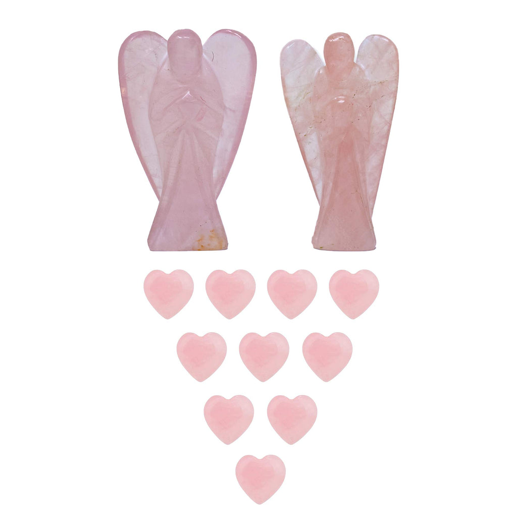 Wonder Care Pocket Guardian Angel Crystal Natural Gemstone Reiki Healing Energy Carved Statue Chakra Balance Meditation Aesthetic 1.5-2 Inch Pack of 2