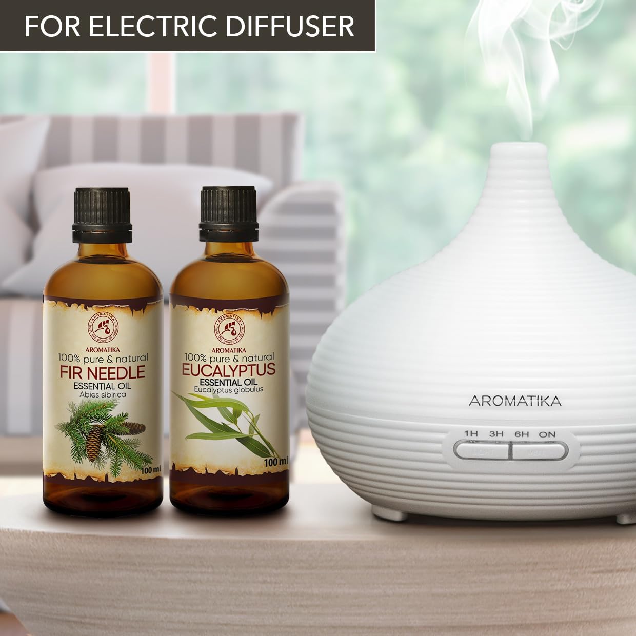 Ätherische Öle Set - 2x100ml - Fichtennadel Öl - Eukalyptusöl - Aromatherapie Geschenkset - Reine Nadelöle für Diffusers und Duftlampen - Öle für Seifenherstellung - Öle für Kerzen