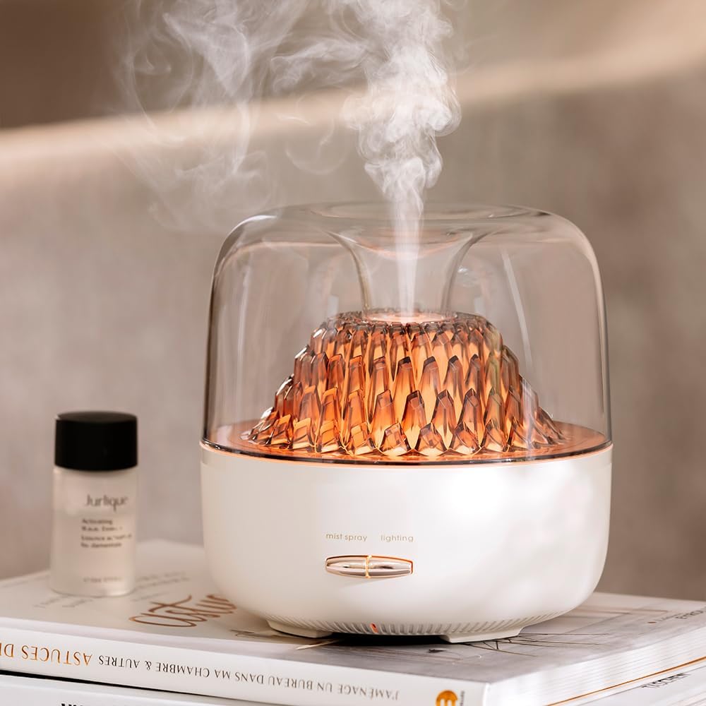Aroma Diffuser 200ML, Premium Aromatherapie Ultraschall Luftbefeuchter， Raumduft Elektrisch Diffusor mit Fernbedienung, Elektrische Duftlampe mit 7 Farben LED Licht, Aroma Defuser