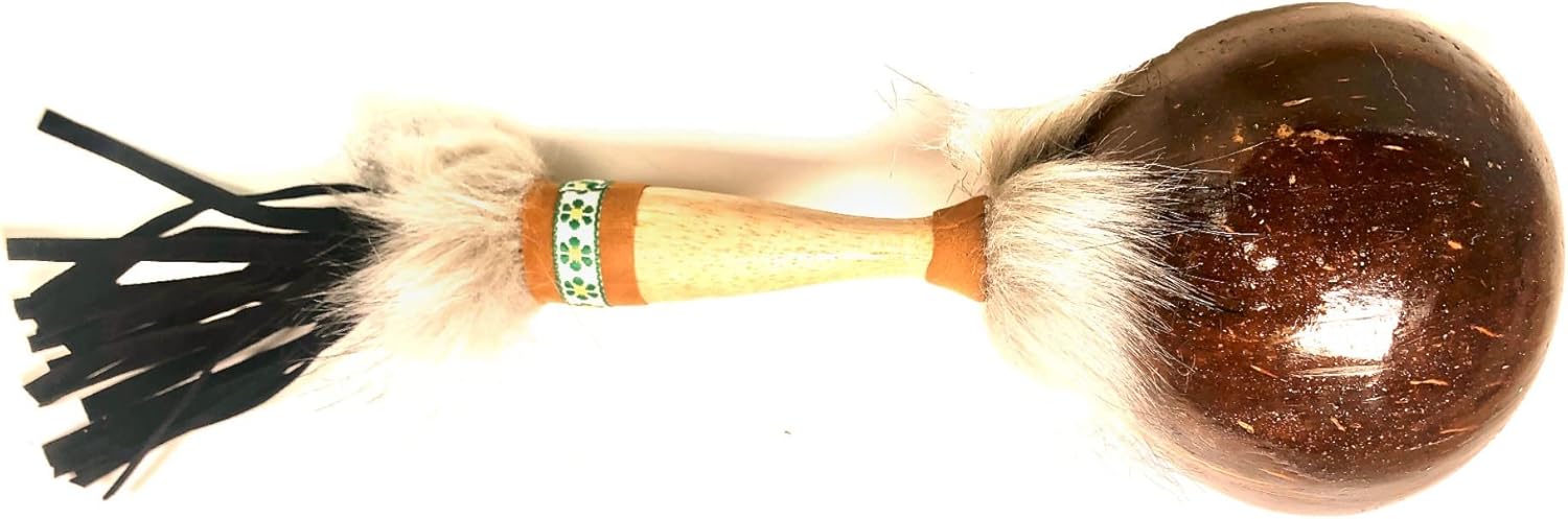 Schaman Maraca – Regenwald Kokosnuss Hexe Arzt Tribal Ritual Shaker Zeremonielle Rassel