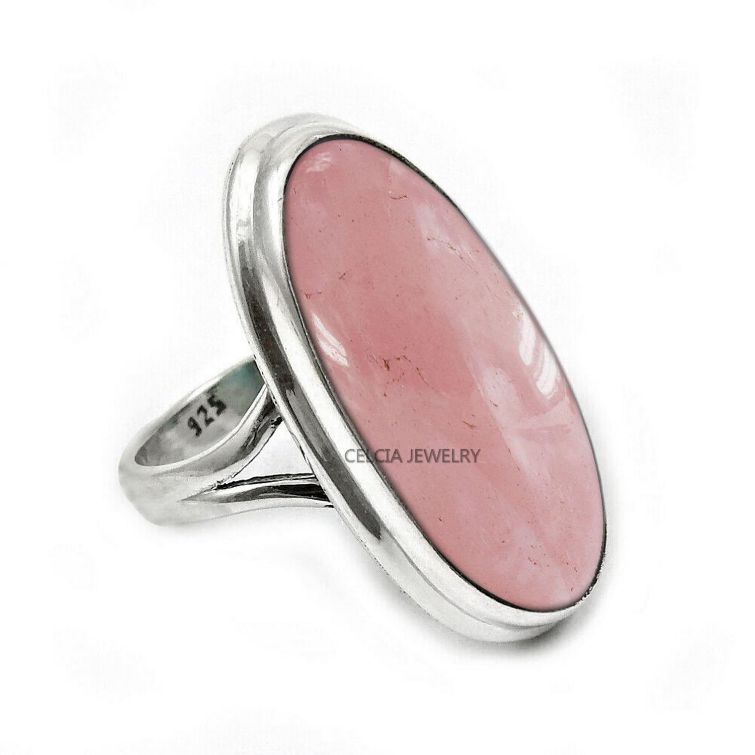 Large Oval Gemstone Handmade Jewellery, 925 Sterling Silver Tribal Ring, Engagement Gifts for Couples, Birthday Gifts for Men, Fathers Day Gifts, Promise Ring, Men's Gifts (Size 7.5, Charoite)