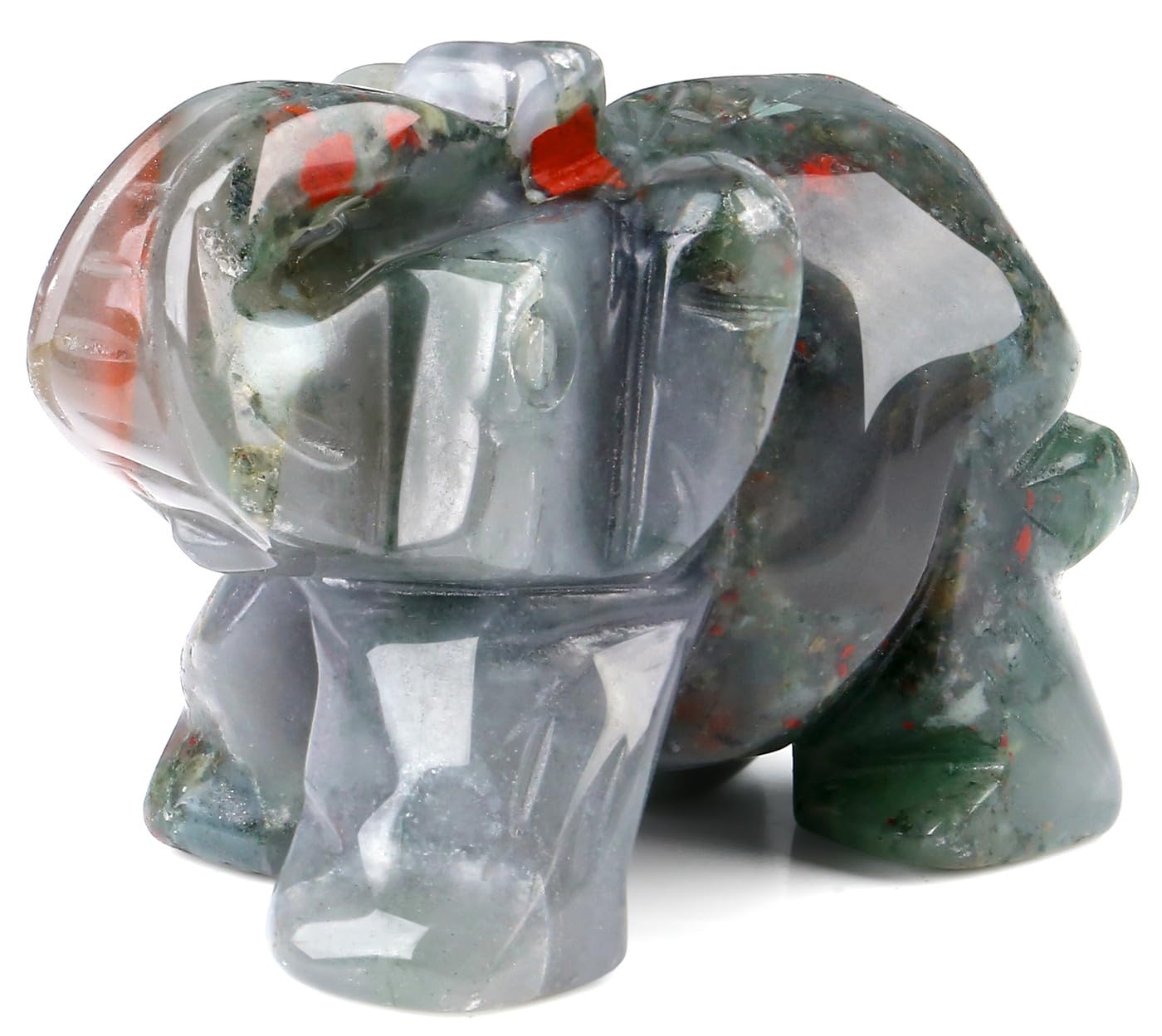 QINJIEJIE Amethyst Elephant Decor Statue Crystals Healing Stones Crystal | Pocket Figurines Cute Ivory Wedding Anniversary Sculpture Gemstones Home Office Desk Purple Decor Elephant Gifts for Women