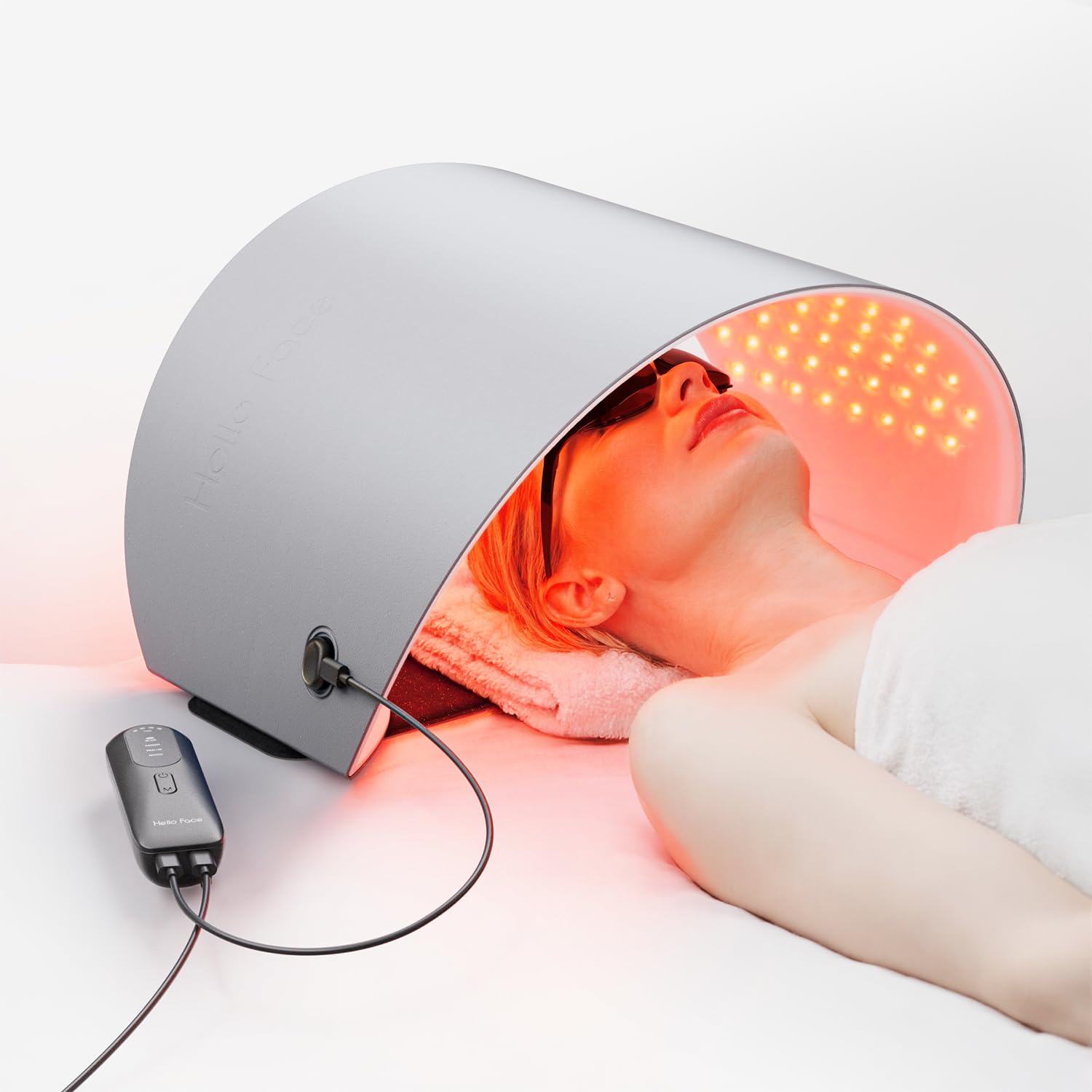 Photon Rotlichttherapie, FDA registriert, LED Gesichtsmaske mit QuadChip™ Technologie, 720 LEDs, PDT-Gerät mit Nahinfrarot für professionelle Hautpflege für Gesicht & Körper