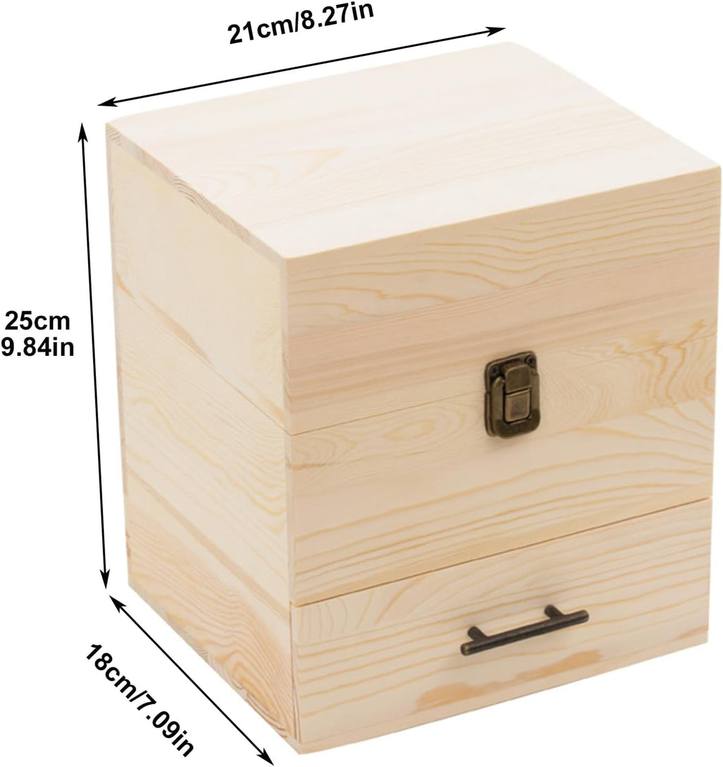 Aufbewahrungsbox für ätherische Öle aus Holz für ätherische Öle, Ständer, Halter für 15-ml-Flaschen, Nagellack-Sammlung. (59-Steckplatz)