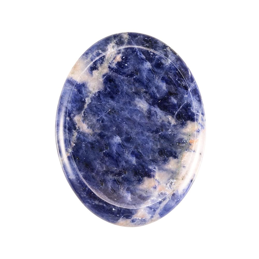 Dalmatian Jasper Worry Thumb Stone Crystal Thumb Stone Thumb Stone for Reiki Balancing Therapy Meditation (Dalmatian Jasper)