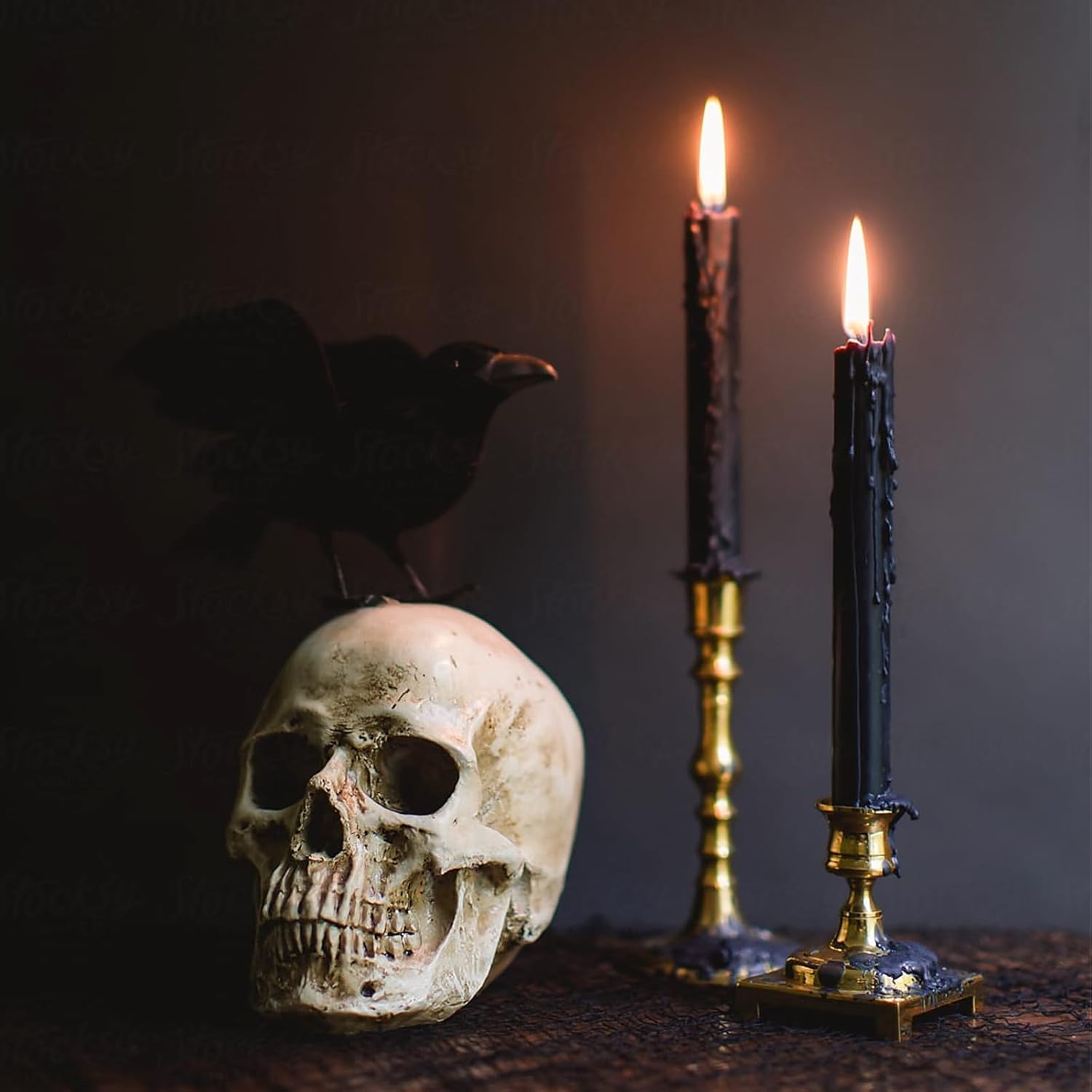 20 Taper Candles, Premium Black Candles, Black Candles, Diameter 1.8 cm, 20 cm, Taper Candles Black Long, Odourless Taper Candle for Table Decoration, Banquet, Wedding