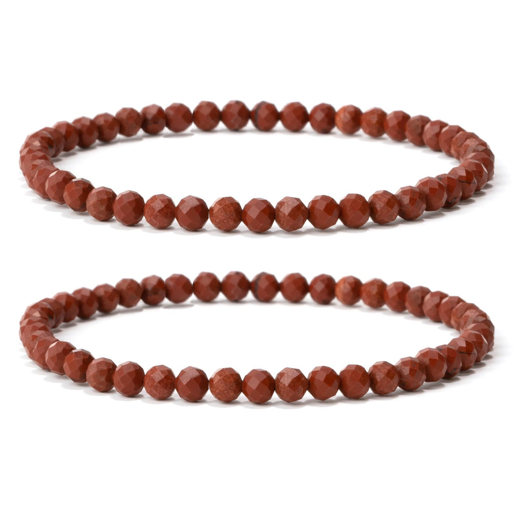 4 mm Stretch Bracelet Made of Real Natural Stone Beads, Healing Stone Bracelet, Yoga Bracelet for Women, Men, Lucky Bracelet, Friendship Bracelet, Replacement Beads Included