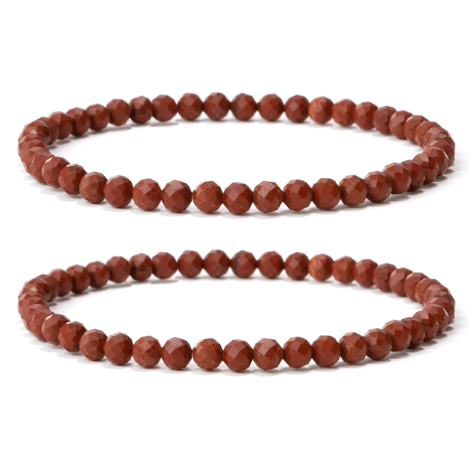 4 mm Stretch Bracelet Made of Real Natural Stone Beads, Healing Stone Bracelet, Yoga Bracelet for Women, Men, Lucky Bracelet, Friendship Bracelet, Replacement Beads Included