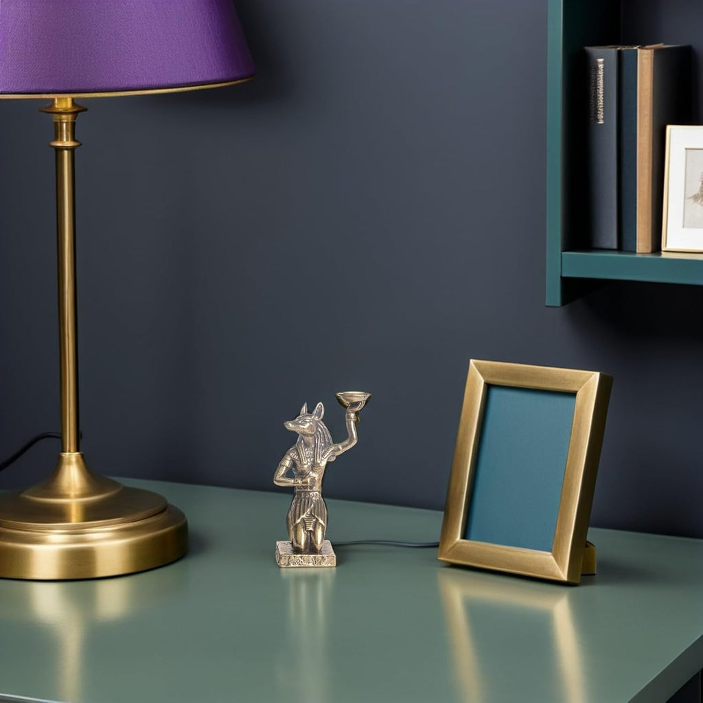IMIKEYA kleine Messing Figuren ägyptische Figuren Anubis Deko ägyptische Souvenirs Mini Anubis-Statue Golden Ägypten Zubehör für zuhause Büro Deko