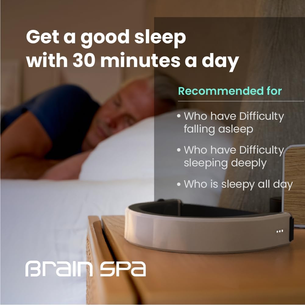 Good Sleep Headset for Relaxation & Bedtime Routine, 40Hz Gamma Light & Bone Conduction Sound Rhythmic Massager, Designed to Insomnia Relief, Promote Calm, Focus, Meditation and Mental Rest