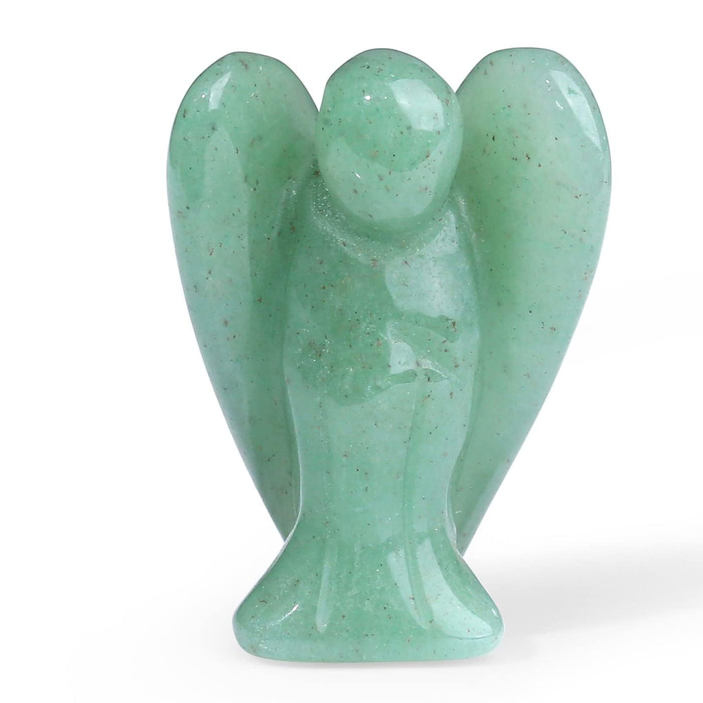 XIANNVXI Green Aventurine Guardian Angel Crystals Angel Figure Healing Crystal Gemstones Polished Stones Statue Reiki Angel Figure Guardian Angel Gift