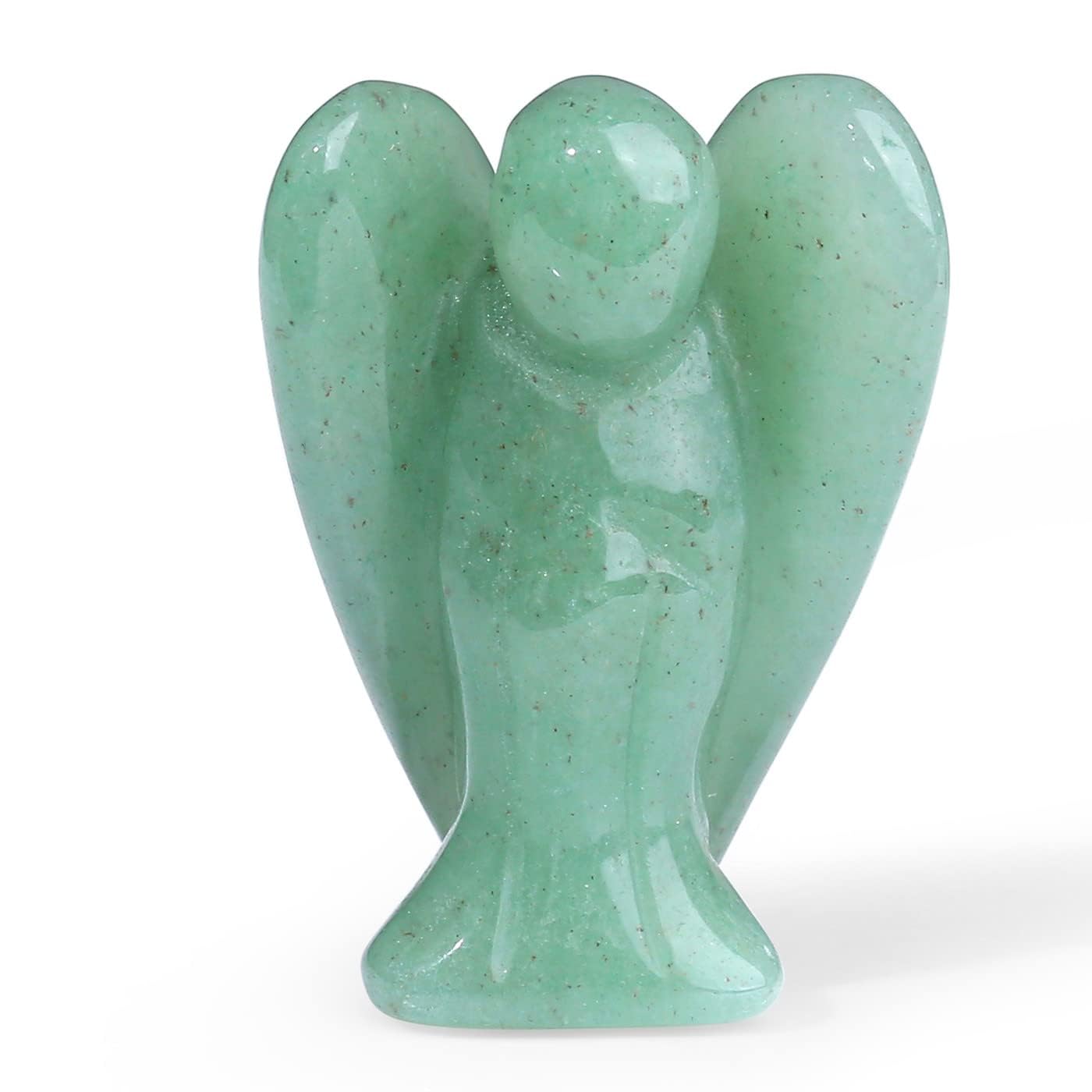 XIANNVXI Green Aventurine Guardian Angel Crystals Angel Figure Healing Crystal Gemstones Polished Stones Statue Reiki Angel Figure Guardian Angel Gift