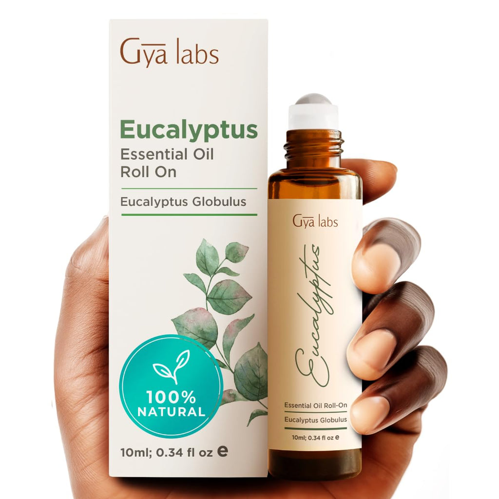Gya Labs Migraine Relief Essential Oil Roll-On, Aromatherapy, Therapeutic Grade with Essential Peppermint and Lavender Oils for Sinus, Tension Headaches and Migraines (10 ml)