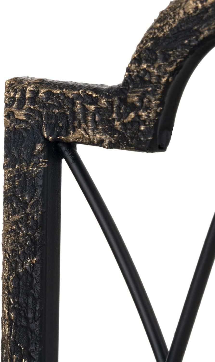 2 Stück Kerzenhalter Wand Vintage,Hängende Metall Wandkerzenhalter für Wanddeko(Schwarz und Gold)