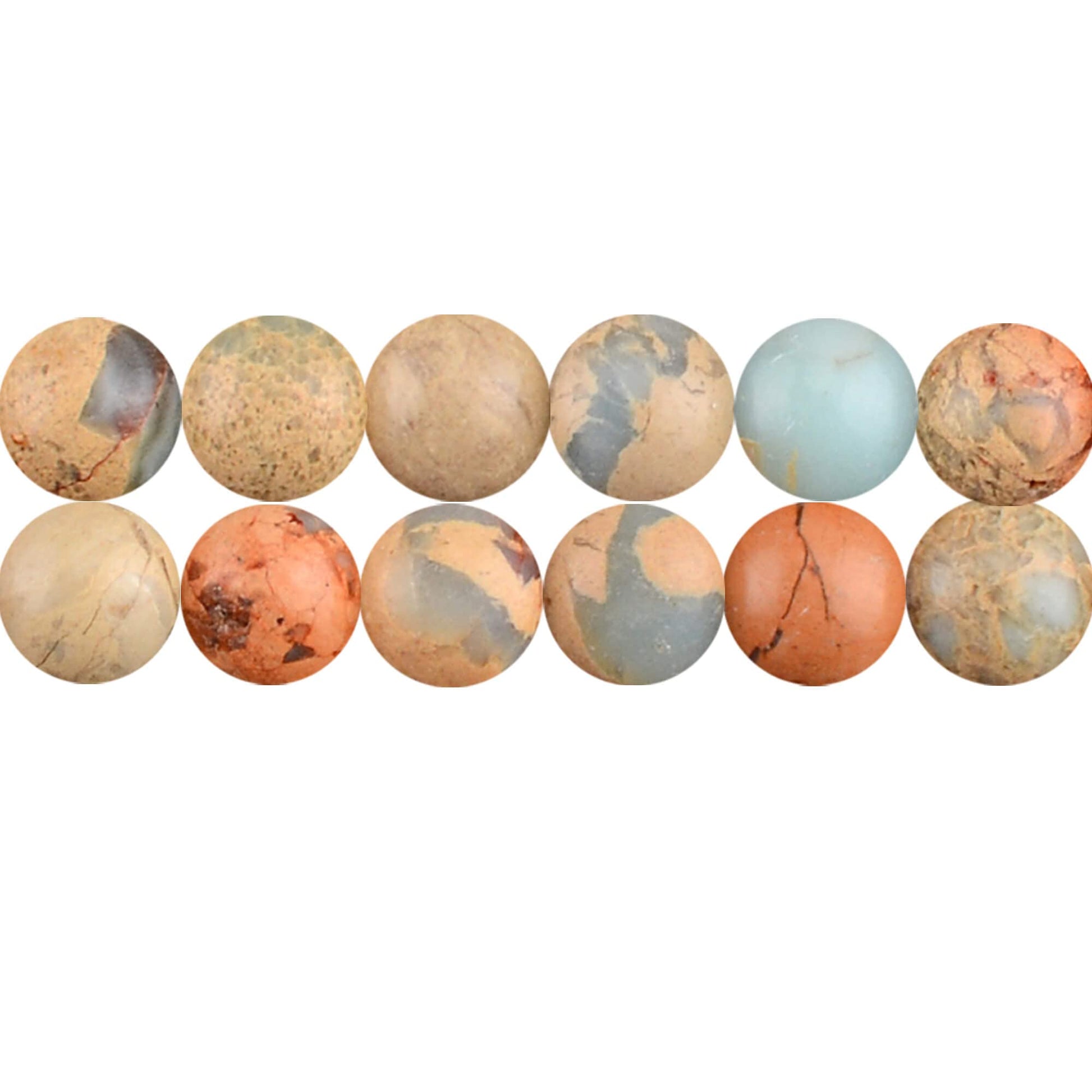 Natural Semi-Precious Stones Beads for Threading 38 cm String Round 4 6 8 10 12 mm
