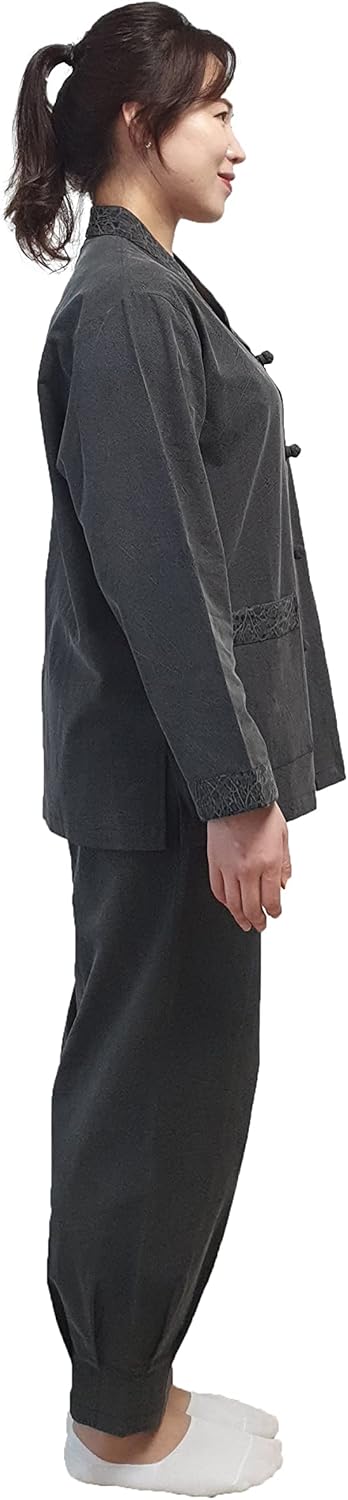 ILLANG Unisex Hanbok Set, Korea Traditional Clothing, BTS Casual Hanbok for Yoga and Meditation, Temple Clothes