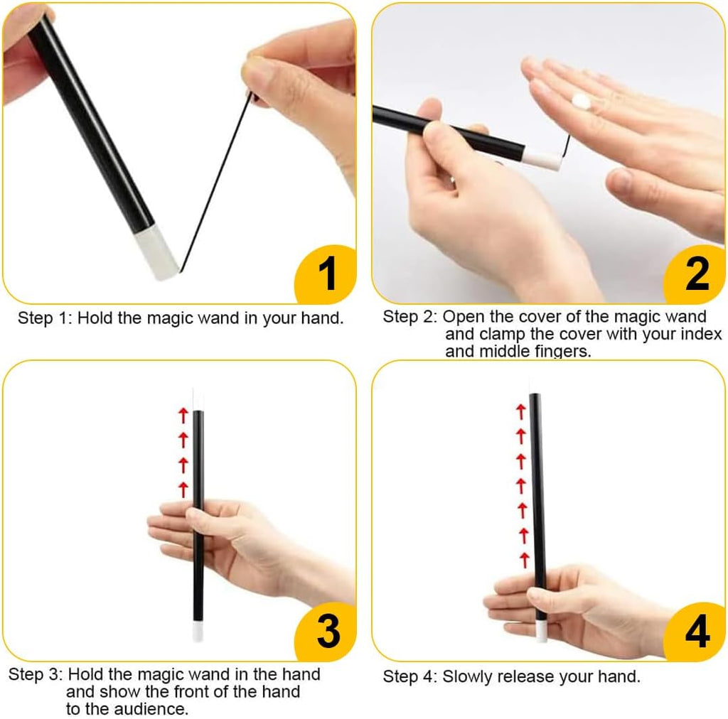 2 Magischer Zauberstab Magischer Zauberstab Schwarz Kunststoff Zauberstab Zauberstab Zauberstab Kinder Sicher Verletzen Nicht Hände Ausfahrbar Science Fiction Mystery Typ Kinderspielzeug